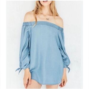 Urban Outfitters BDG Off the Shoulder Chambray Top